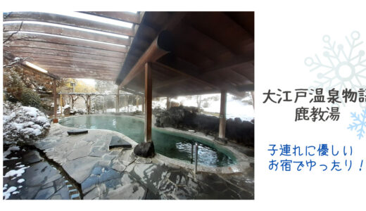 【野天風呂とバイキング最高】大江戸温泉物語 鹿教湯に子どもと行った口コミ！
